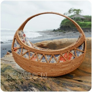 moon bags full handmade unique fashion rattan straw